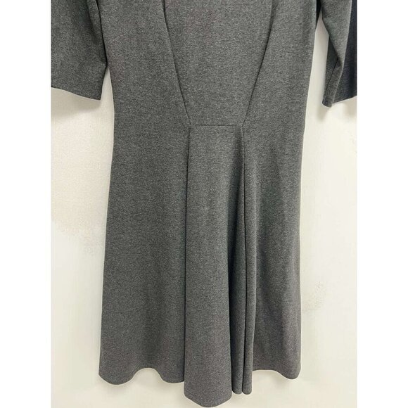 MaxMara Weekend Dress Women Classic A-Line 3/4 Sleeve Length Gray Size Small - Picture 4 of 9